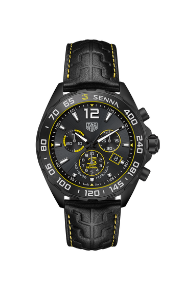 Unworn  Formula 1 Senna Chronograph, DLC Stainless Steel, 43Mm, Ref# CAZ101AJ.FC6487, Box & Papers