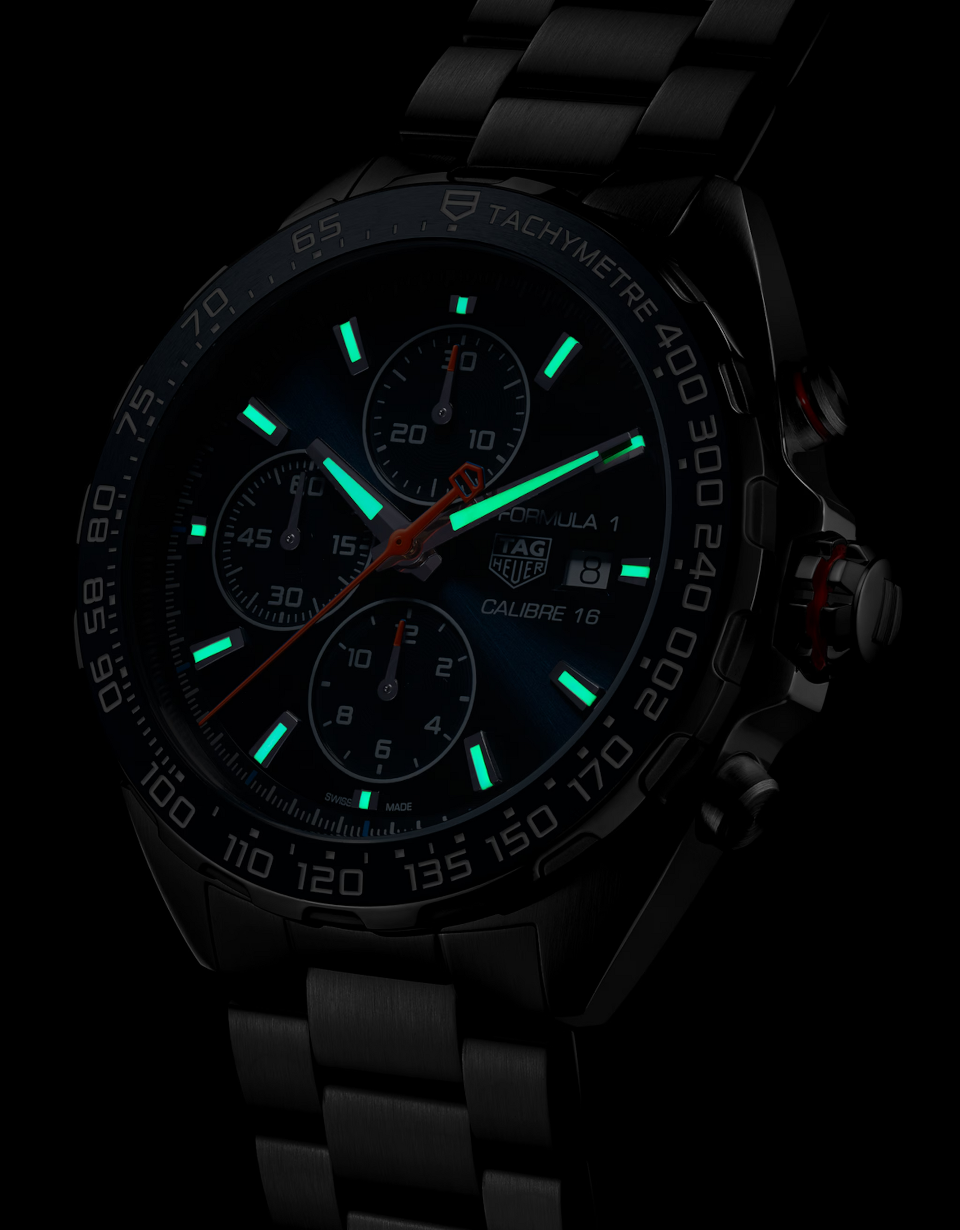 Unworn  Formula 1 Chronograph, Stainless Steel and Ceramic, 44Mm, Ref# CAZ201G.BA0876, Box & Papers