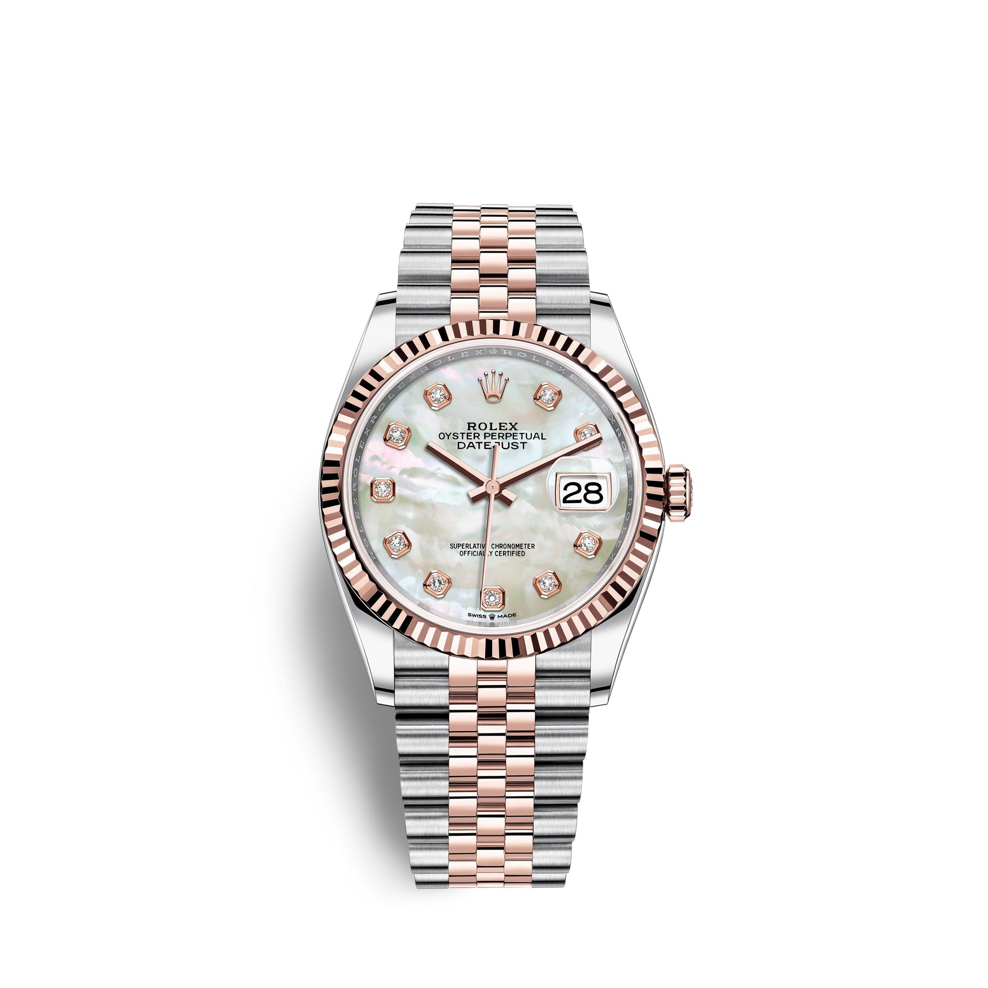 Datejust 36, 18K Everose Gold and Stainless Steel, 36Mm, Ref# 126231-0021