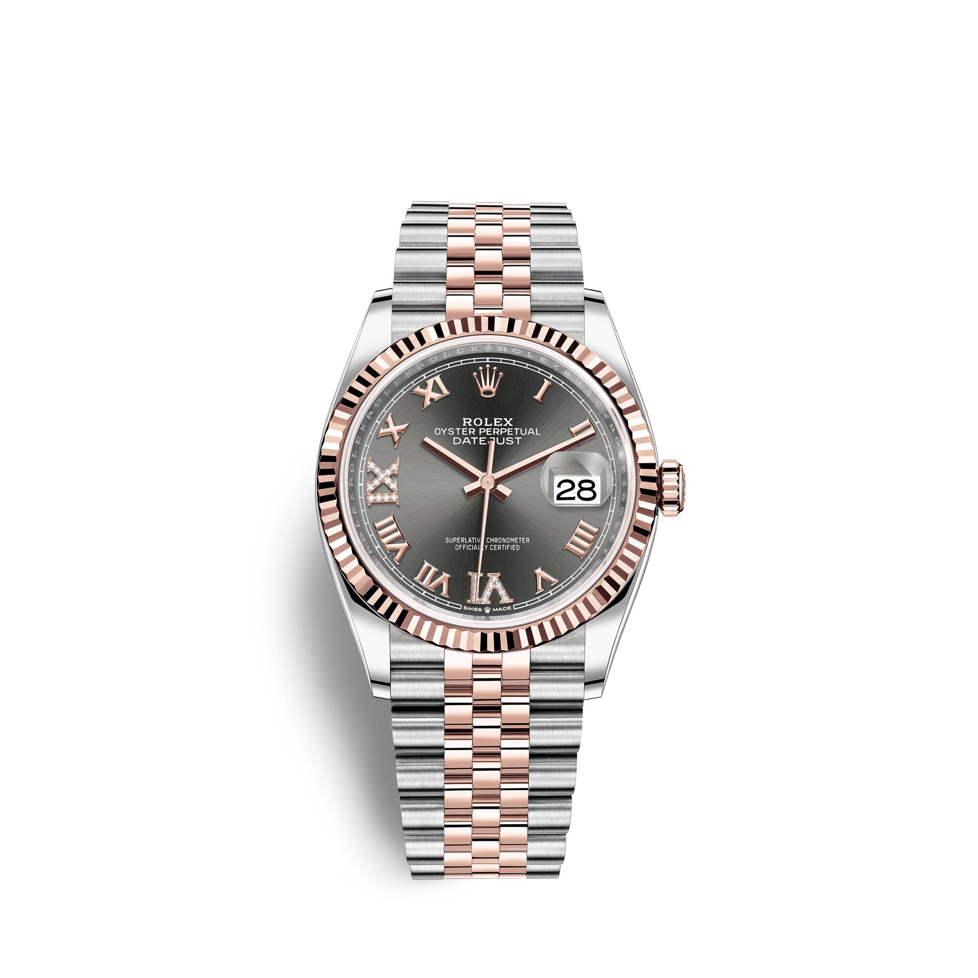 Datejust 36, 18K Everose Gold and Stainless Steel, 36Mm, Ref# 126231-0023