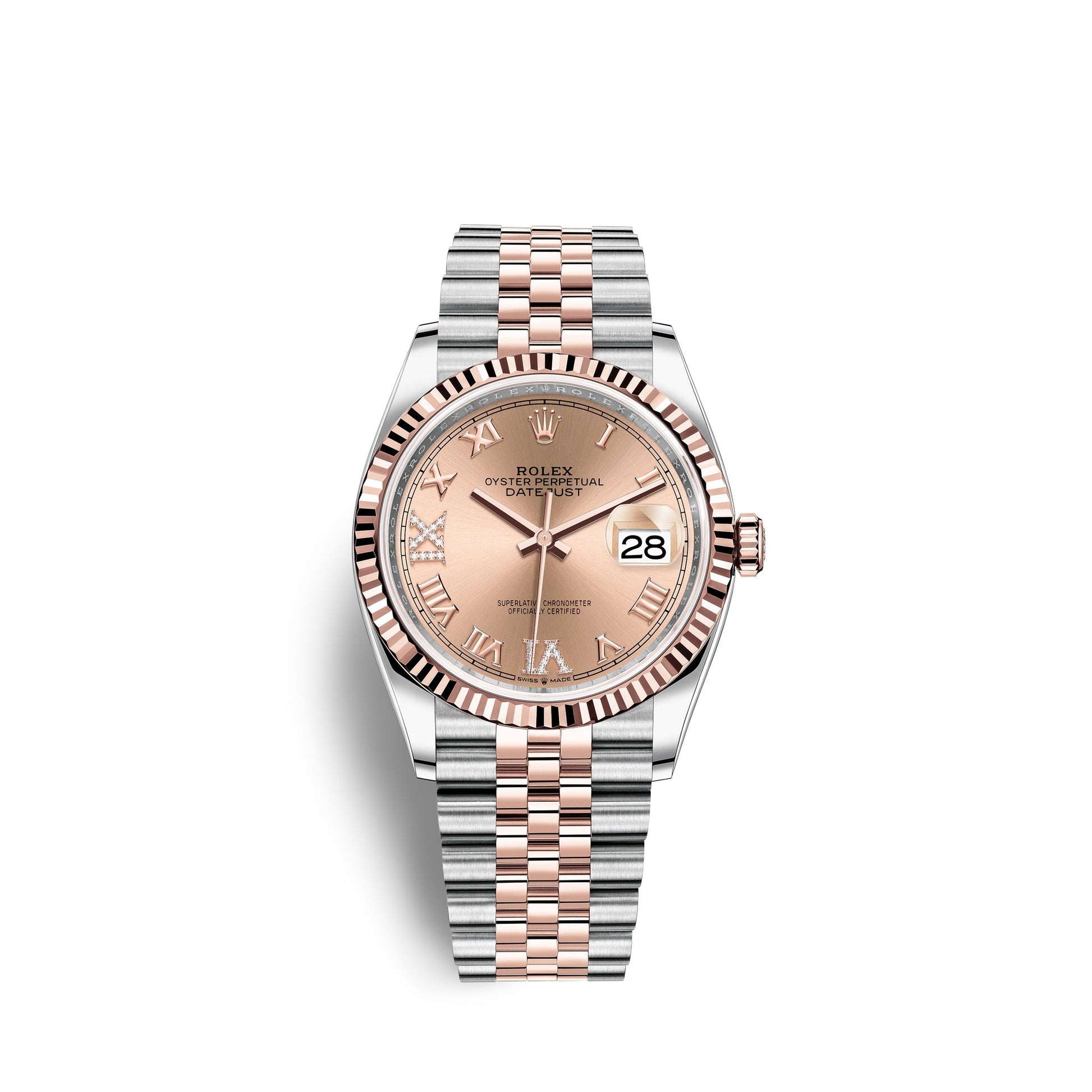 Datejust 36, 18K Everose Gold and Stainless Steel, 36Mm, Ref# 126231-0027