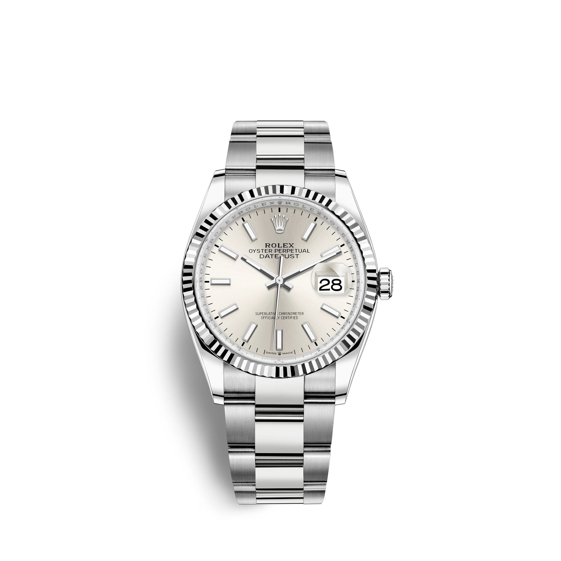 Datejust 36, Stainless Steel and 18K White Gold, 36Mm, Ref# 126234-0014