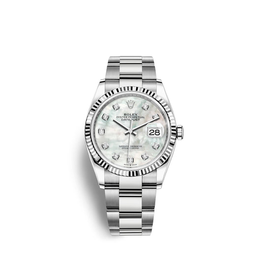 Datejust 36, Stainless Steel and 18K White Gold, 36Mm, Ref# 126234-0020