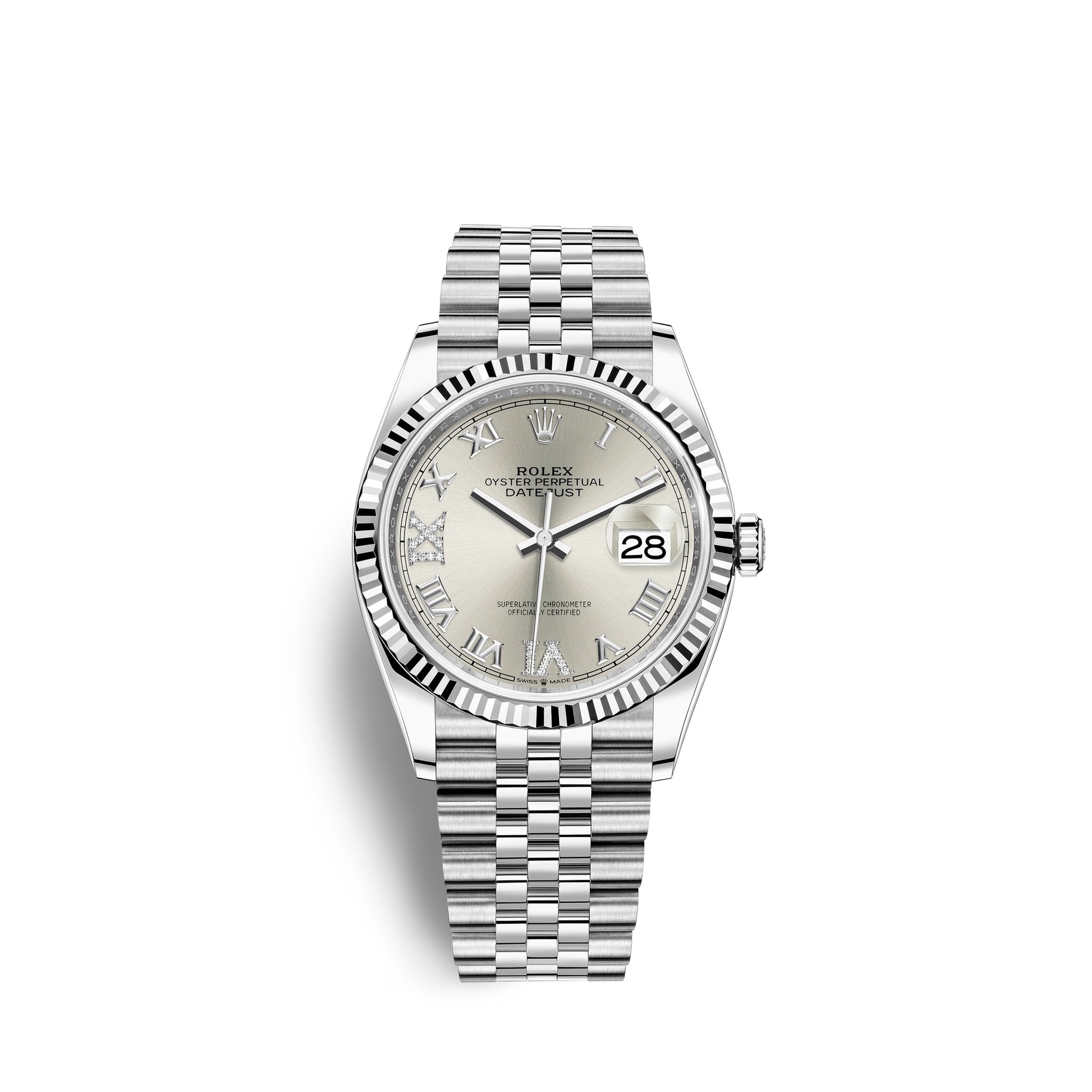 Datejust 36, Stainless Steel and 18K White Gold, 36Mm, Ref# 126234-0029