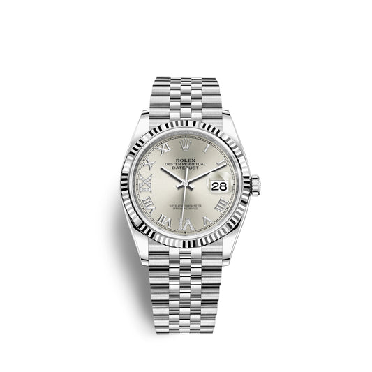 Datejust 36, Stainless Steel and 18K White Gold, 36Mm, Ref# 126234-0029
