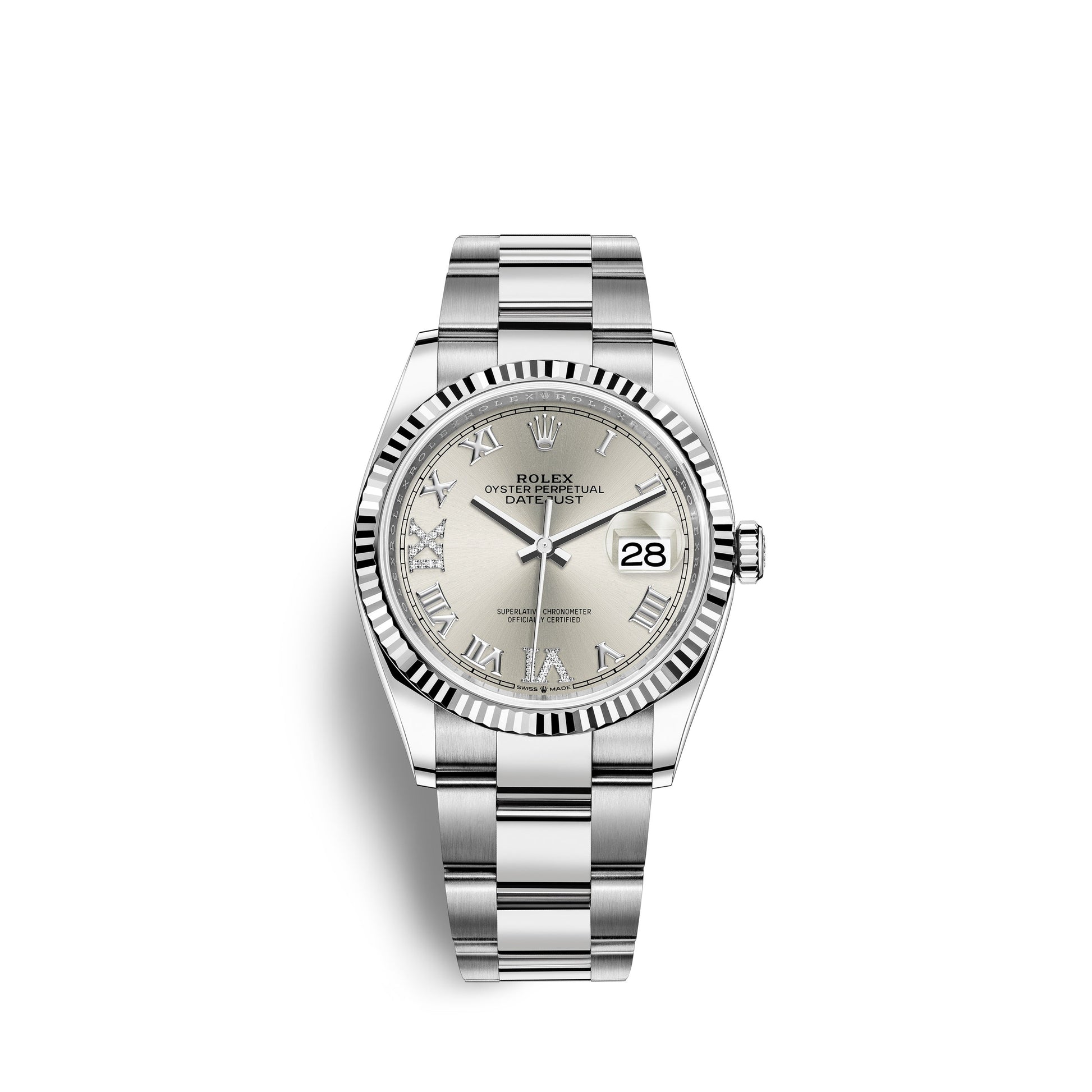 Datejust 36, Stainless Steel and 18K White Gold, 36Mm, Ref# 126234-0030