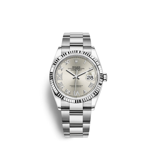 Datejust 36, Stainless Steel and 18K White Gold, 36Mm, Ref# 126234-0030