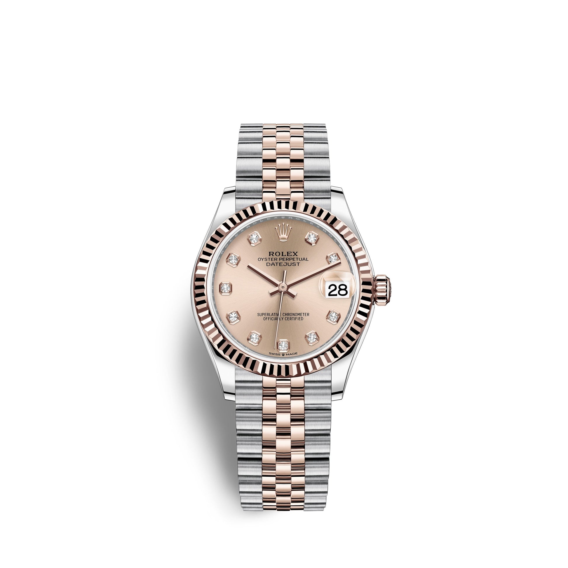 Datejust 31, Oystersteel and 18K Everose Gold, Ref#278271-0024
