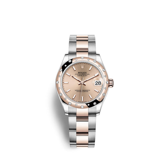 Datejust 31, Oystersteel, 18Kt Everose Gold and Diamonds, Ref# 278341RBR-0009