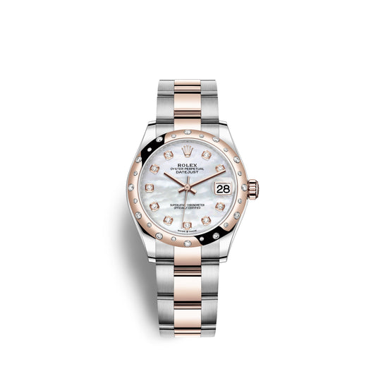 Datejust 31, Oystersteel, 18Kt Everose Gold and Diamonds, Ref# 278341RBR-0025
