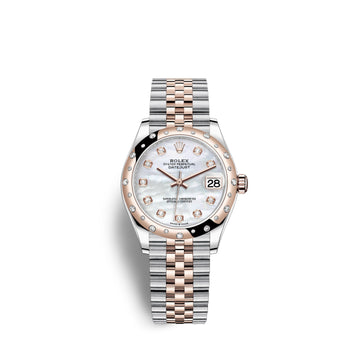 Datejust 31, Oystersteel, 18Kt Everose Gold and Diamonds, Ref# 278341RBR-0026