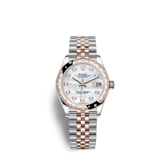 Datejust 31, Oystersteel, 18Kt Everose Gold and Diamonds, Ref# 278341RBR-0026