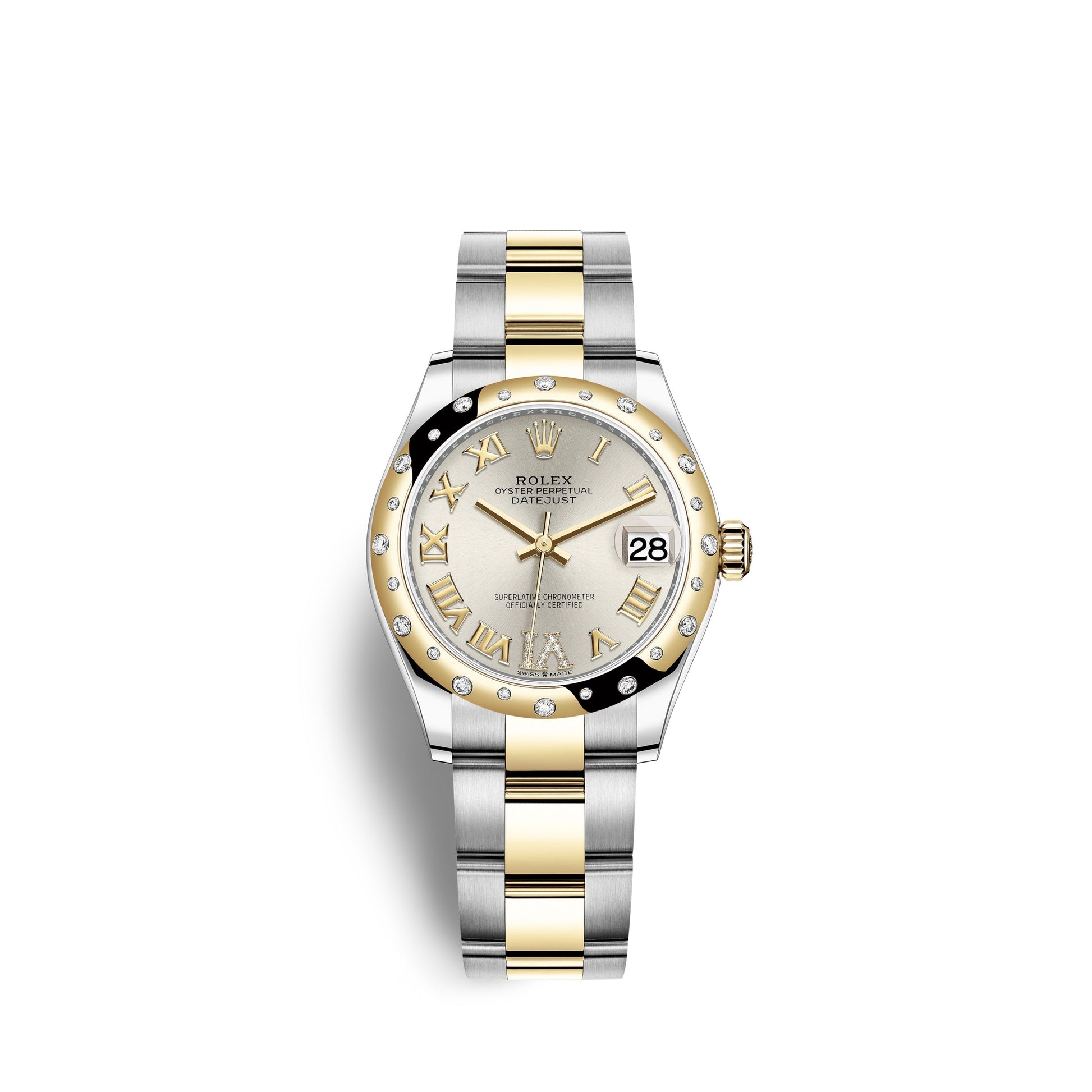 Datejust 31, Oystersteel, 18Kt Yellow Gold and Diamonds, Ref# 278343RBR-0003