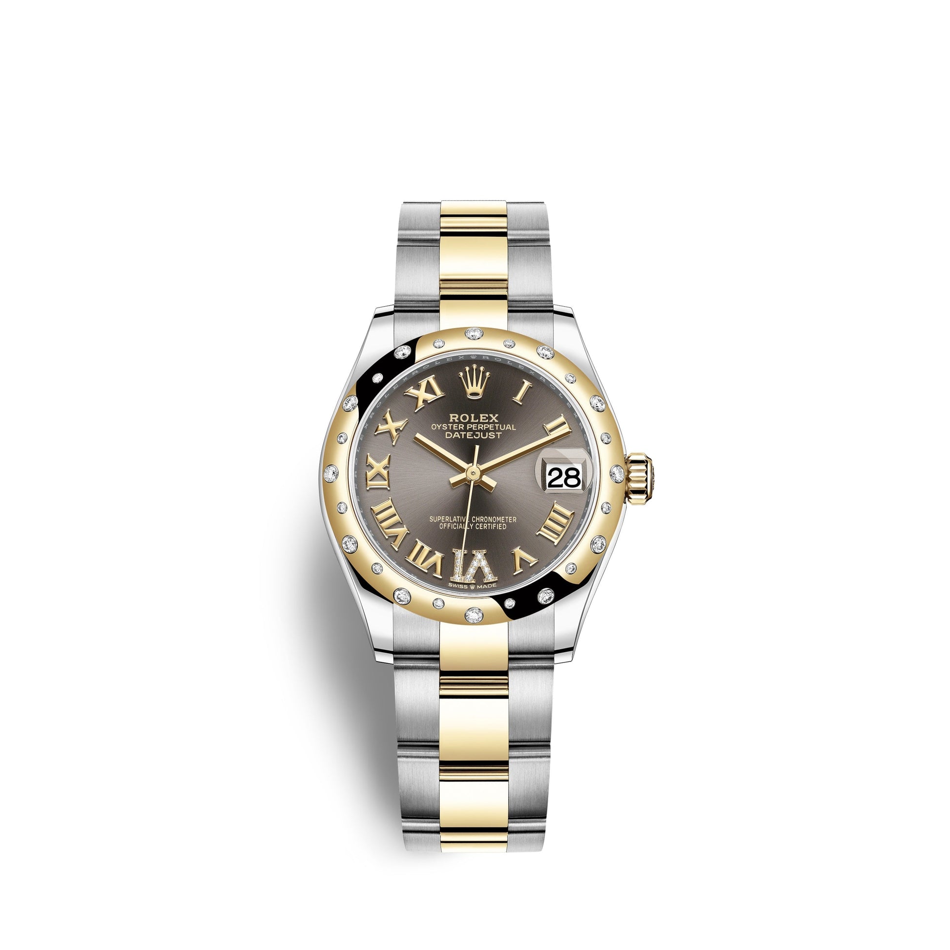 Datejust 31, Oystersteel, 18Kt Yellow Gold and Diamonds, Ref# 278343RBR-0017