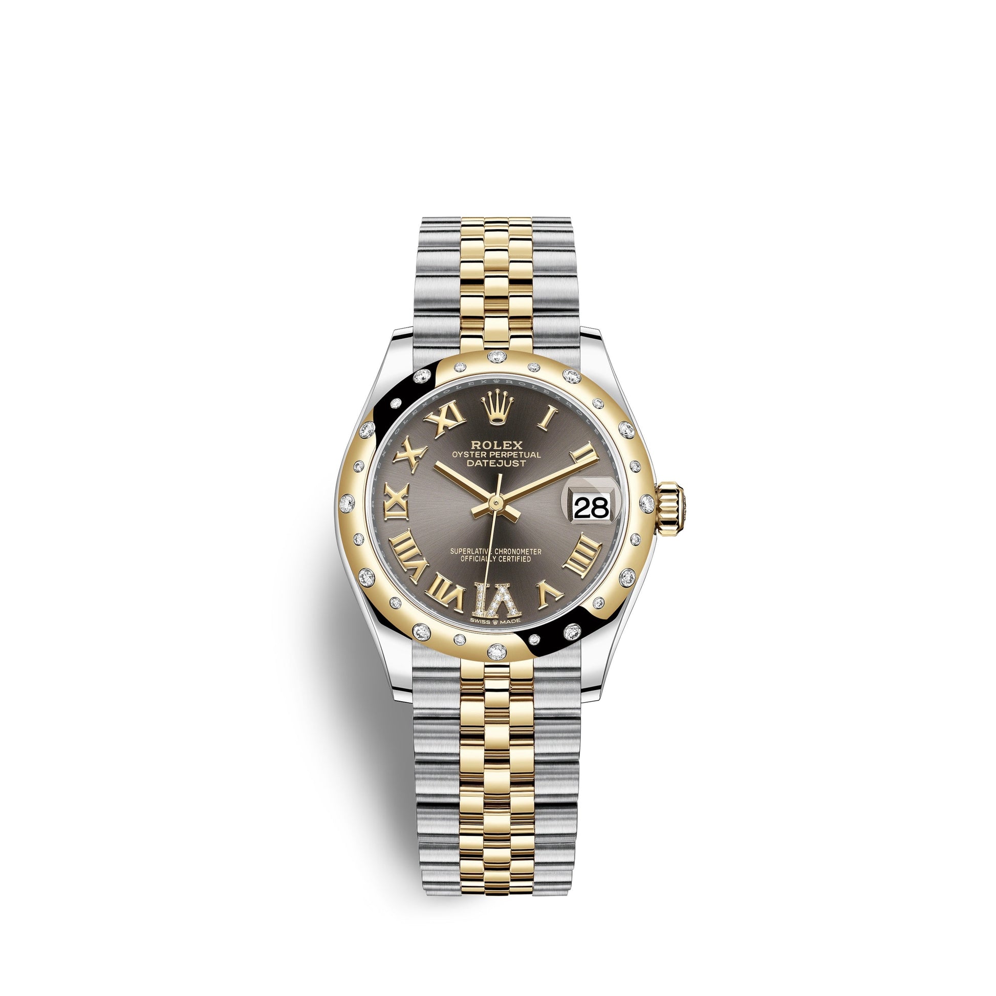 Datejust 31, Oystersteel, 18Kt Yellow Gold and Diamonds, Ref# 278343RBR-0018