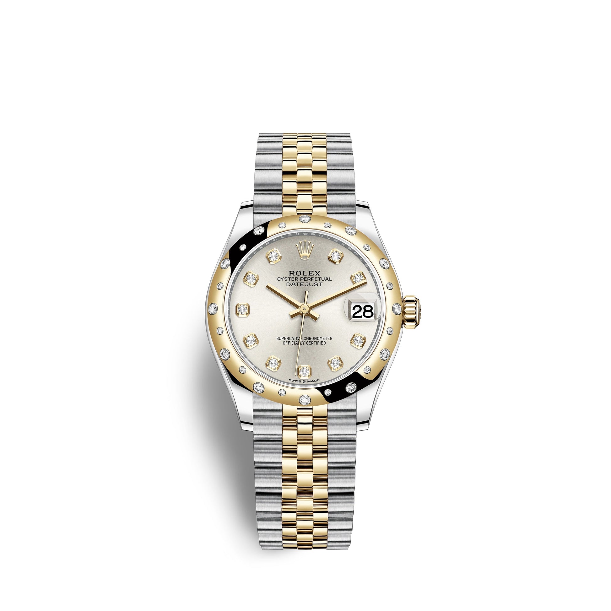 Datejust 31, Oystersteel, 18Kt Yellow Gold and Diamonds, Ref# 278343RBR-0020
