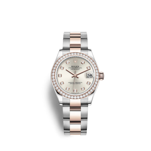 Datejust 31, Oystersteel, 18Kt Everose Gold and Diamonds, Ref# 278381RBR-0015
