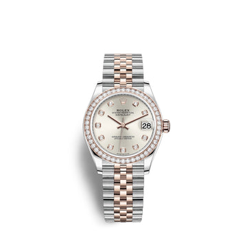 Datejust 31, Oystersteel, 18Kt Everose Gold and Diamonds, Ref# 278381RBR-0016