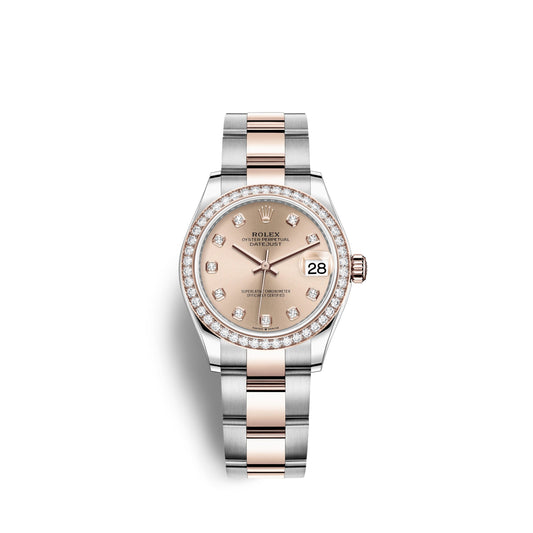 Datejust 31, Oystersteel, 18Kt Everose Gold and Diamonds, Ref# 278381RBR-0023