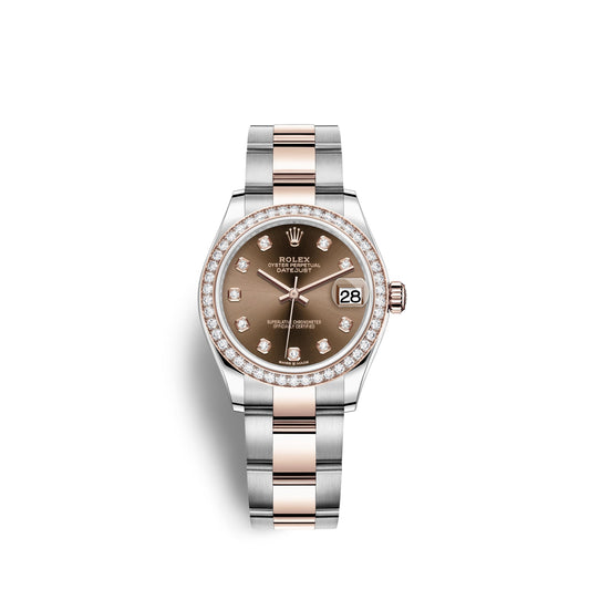Datejust 31, Oystersteel, 18Kt Everose Gold and Diamonds, Ref# 278381RBR-0027