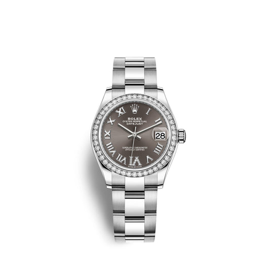 Datejust 31, Oystersteel, 18Kt White Gold and Diamonds, Ref# 278384RBR-0031