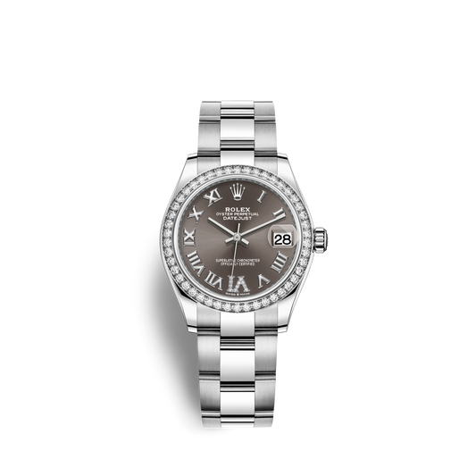 Datejust 31, Oystersteel, 18Kt White Gold and Diamonds, Ref# 278384RBR-0031