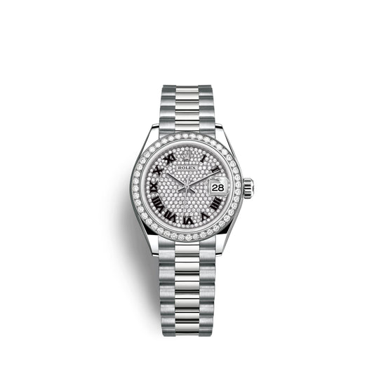 Lady-Datejust 28Mm, 18K White Gold, Ref# 279139Rbr-0014