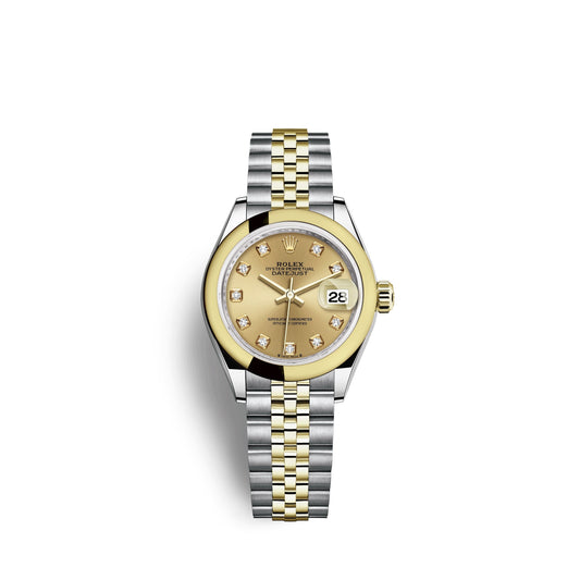 Lady-Datejust 28, Oystersteel and 18K Yellow Gold, Ref# 279163-0011