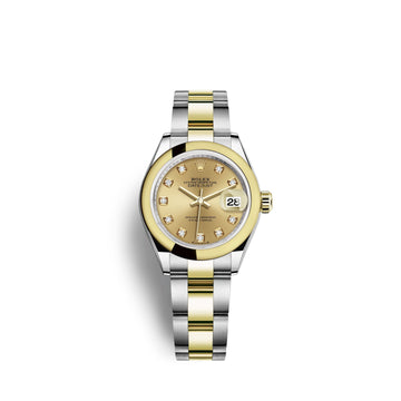 Lady-Datejust 28, Oystersteel and 18K Yellow Gold, Ref# 279163-0012