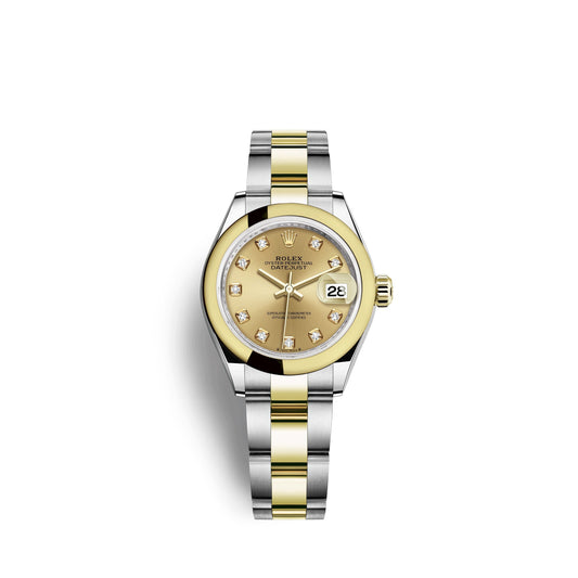 Lady-Datejust 28, Oystersteel and 18K Yellow Gold, Ref# 279163-0012