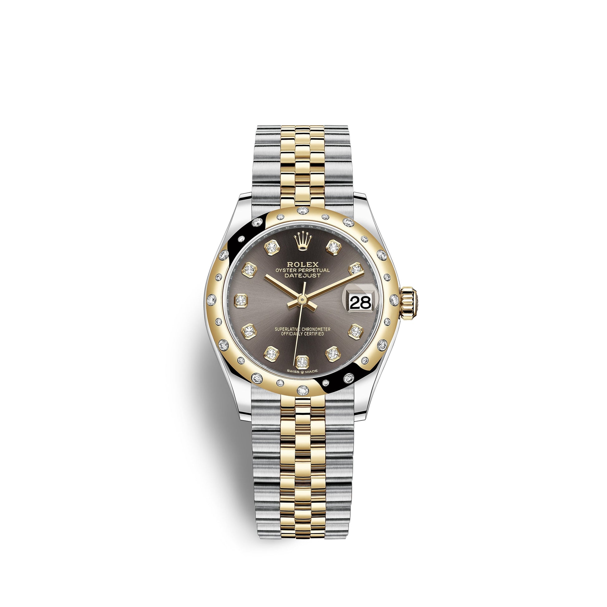 Datejust 31, Oystersteel, 18Kt Yellow Gold and Diamonds, Ref# 278343RBR-0022
