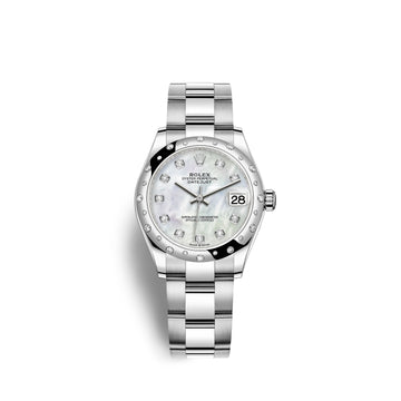 Datejust 31, Oystersteel, 18Kt White Gold and Diamonds, Ref# 278344RBR-0005