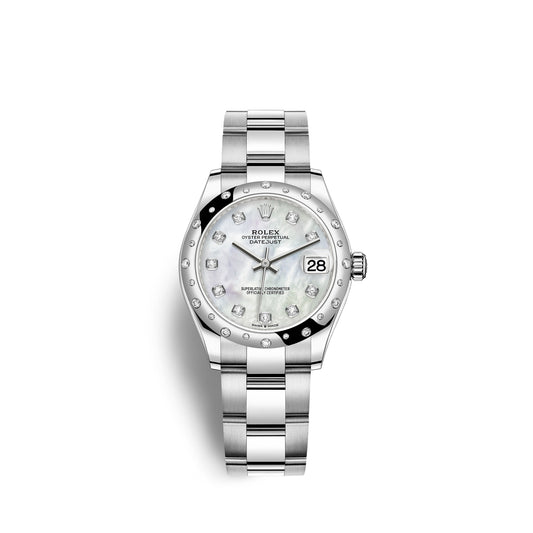 Datejust 31, Oystersteel, 18Kt White Gold and Diamonds, Ref# 278344RBR-0005