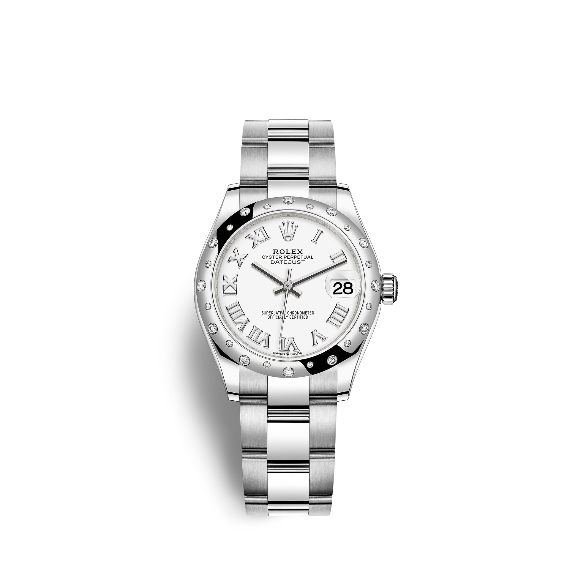 Datejust 31, Oystersteel, 18Kt White Gold and Diamonds, Ref# 278344RBR-0011