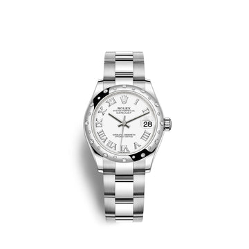 Datejust 31, Oystersteel, 18Kt White Gold and Diamonds, Ref# 278344RBR-0011