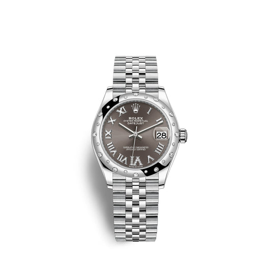 Datejust 31, Oystersteel, 18Kt White Gold and Diamonds, Ref# 278344RBR-0030