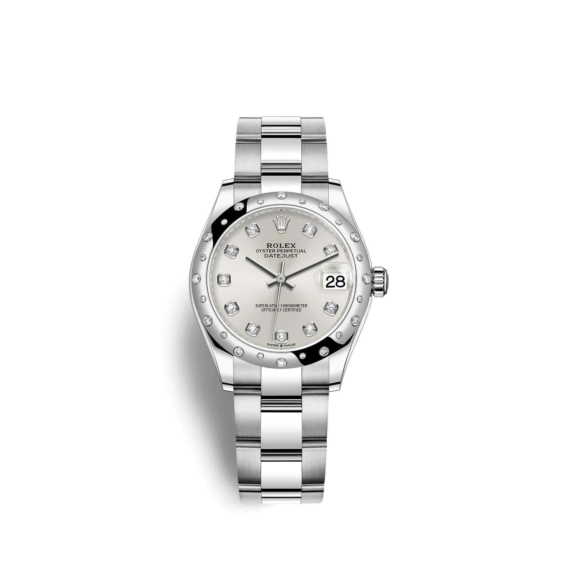 Datejust 31, Oystersteel, 18Kt White Gold and Diamonds, Ref# 278344RBR-0031