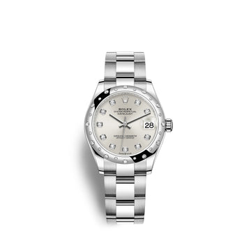 Datejust 31, Oystersteel, 18Kt White Gold and Diamonds, Ref# 278344RBR-0031