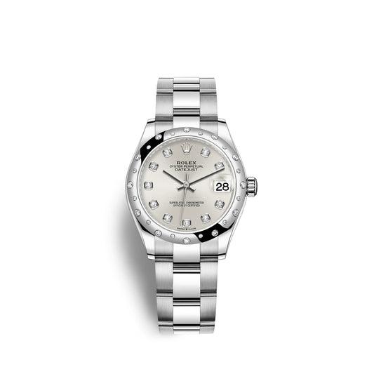 Datejust 31, Oystersteel, 18Kt White Gold and Diamonds, Ref# 278344RBR-0031