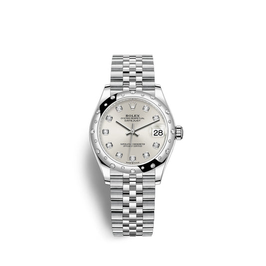 Datejust 31, Oystersteel, 18Kt White Gold and Diamonds, Ref# 278344RBR-0032