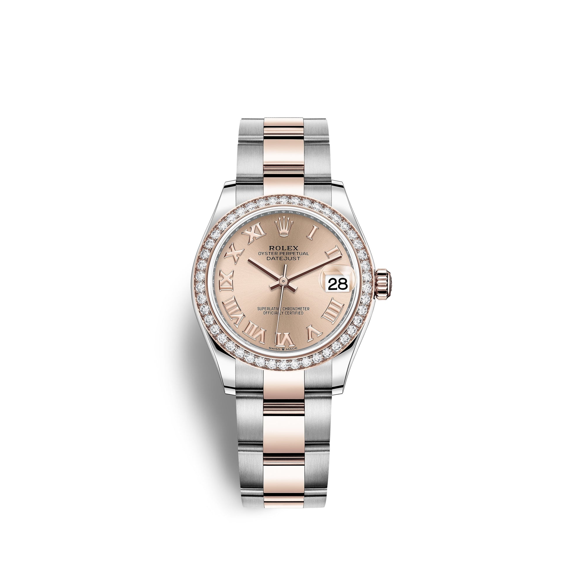 Datejust 31, Oystersteel, 18Kt Everose Gold and Diamonds, Ref# 278381RBR-0001