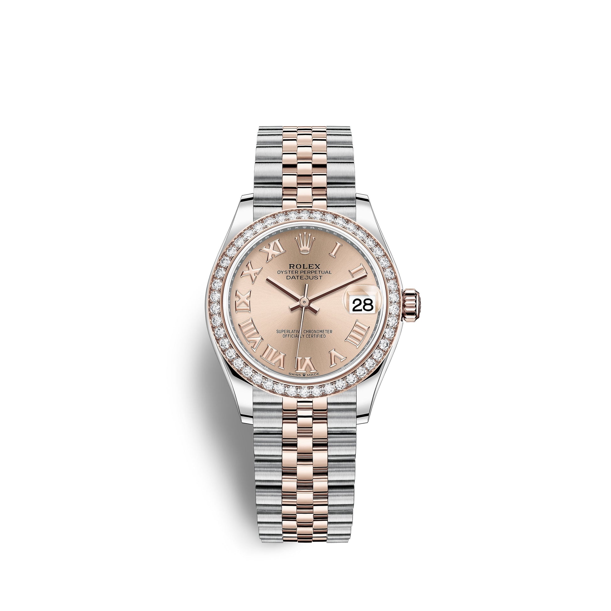Datejust 31, Oystersteel, 18Kt Everose Gold and Diamonds, Ref# 278381RBR-0002
