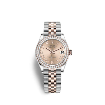 Datejust 31, Oystersteel, 18Kt Everose Gold and Diamonds, Ref# 278381RBR-0002