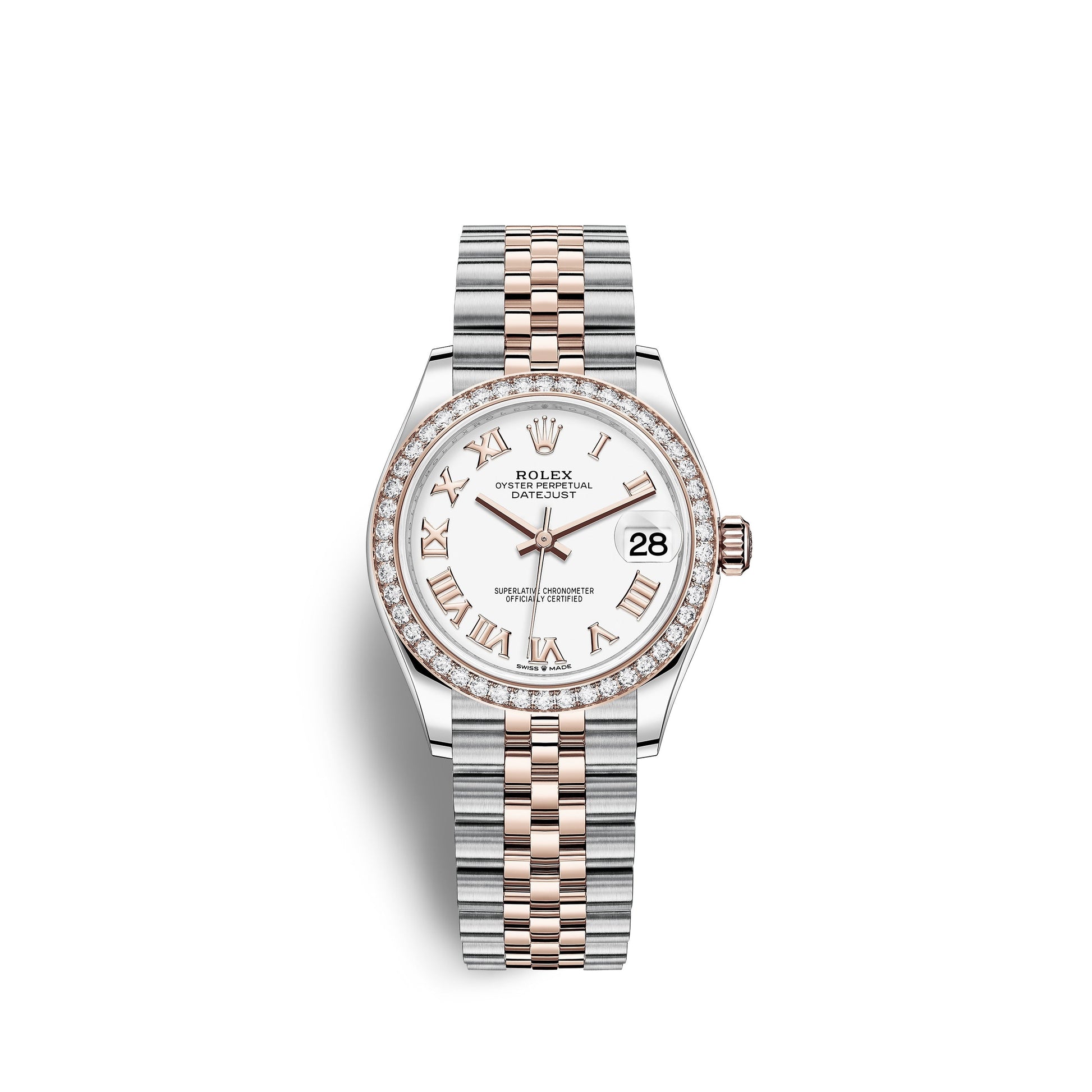 Datejust 31, Oystersteel, 18Kt Everose Gold and Diamonds, Ref# 278381RBR-0004