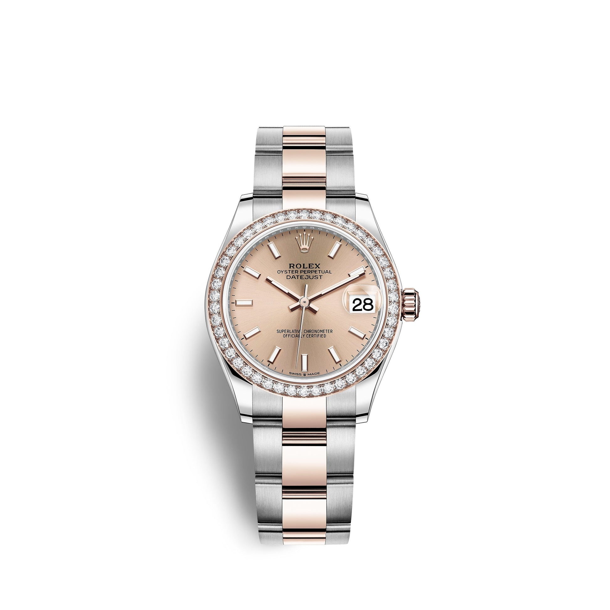 Datejust 31, Oystersteel, 18Kt Everose Gold and Diamonds, Ref# 278381RBR-0009