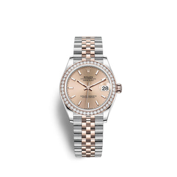 Datejust 31, Oystersteel, 18Kt Everose Gold and Diamonds, Ref# 278381RBR-0010