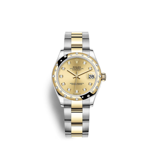 Datejust 31, Oystersteel, 18Kt Yellow Gold and Diamonds, Ref# 278343RBR-0025