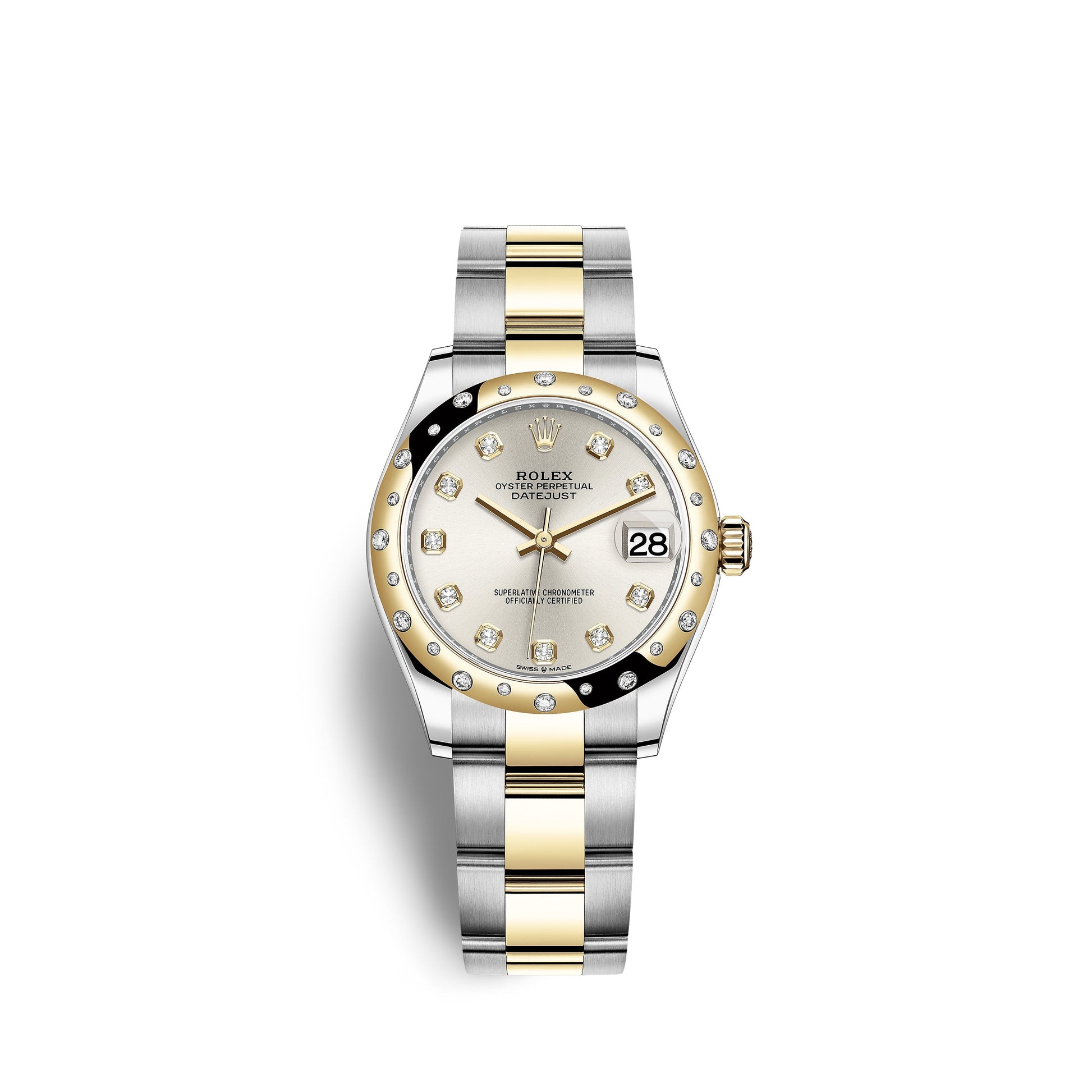 Datejust 31, Oystersteel, 18Kt Yellow Gold and Diamonds, Ref# 278343RBR-0019