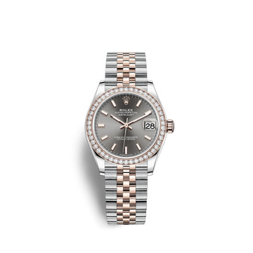 Datejust 31, Oystersteel, 18Kt Everose Gold and Diamonds, Ref# 278381RBR-0018