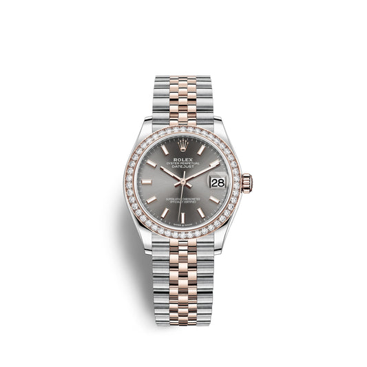 Datejust 31, Oystersteel, 18Kt Everose Gold and Diamonds, Ref# 278381RBR-0018